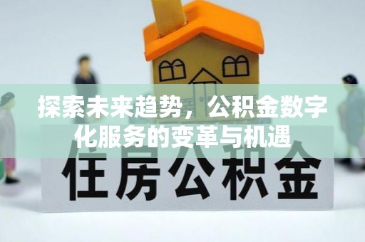 潍坊探索未来趋势，公积金数字化服务的变革与机遇