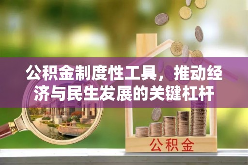 潍坊公积金制度性工具，推动经济与民生发展的关键杠杆