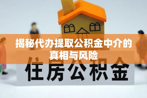 潍坊揭秘代办提取公积金中介的真相与风险