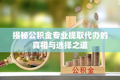 潍坊揭秘公积金专业提取代办的真相与选择之道