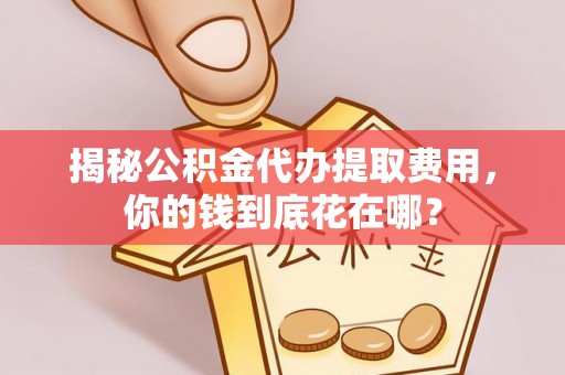 潍坊揭秘公积金代办提取费用，你的钱到底花在哪？